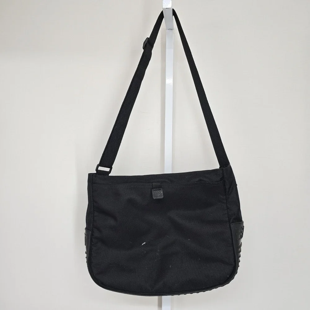 Esprit‎ Vintage Y2K Black Messenger Bag Rubber Base Techwear Crossbody Utility